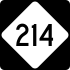 North Carolina Highway 214 marker