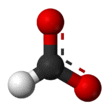 Ball-and-stick model of the formate anion