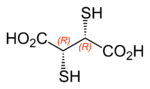(2R,3R)-2,3-dimercaptosuccinic-acid-2D-skeletal-A-configurations-labelled.png