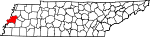 State map highlighting Lauderdale County
