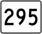 Massachusetts Route 295 marker