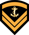 Insignia of a Hellenic navy sergeant, long-term volunteer.