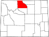 State map highlighting Big Horn County
