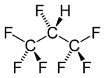 The structure of 1,1,1,2,3,3,3-heptafluoropropane
