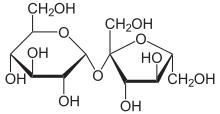 Skeletal formula of sucrose