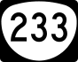 Oregon Route 233 marker