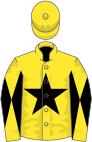 Yellow, black star, diabolo on sleeves