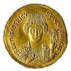 Coin depicting Theodoric the Great (475-526) of Ostrogothic Kingdom