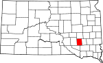 State map highlighting Davison County