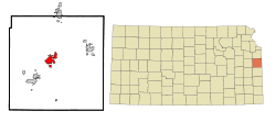 Location within Miami County and Kansas