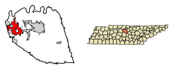 Location of Mount Juliet in Wilson County, Tennessee.