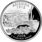 Arizona quarter dollar coin