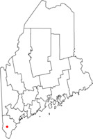 Location of city of Sanford in map of Maine
