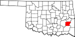 State map highlighting Latimer County