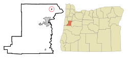 Location in Oregon