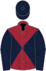 Maroon, dark blue diabolo, dark blue sleeves and cap