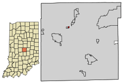 Location of Spring Hill in Marion County, Indiana.