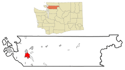 Location of Mount Vernon in Washington State