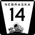 Nebraska Highway 14 marker