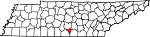 State map highlighting Moore County