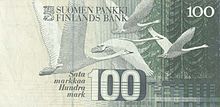 100 markkaa obverse