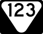 State Route 123 marker