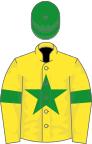 Yellow, green star, armlets and cap
