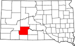 State map highlighting Jackson County