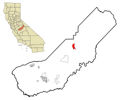 Location in Madera County and the state of California