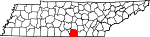State map highlighting Franklin County