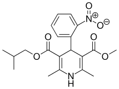 Skeletal formula of nisoldipine