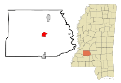 Location of Hazlehurst, Mississippi