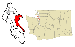 Location within Island County and Washington