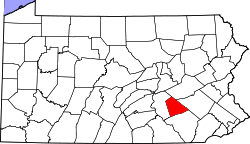Map of Lebanon County, Pennsylvania