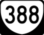 State Route 388 marker