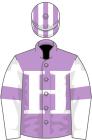Mauve, white 'H', white sleeves, mauve armlets, striped cap