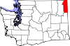 State map highlighting Pend Oreille County