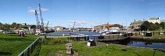 Glasson Dock, lock from bridge.jpg
