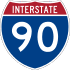 Interstate 90 marker