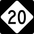 North Carolina Highway 20 marker