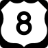 U.S. Highway 8 marker