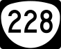 Oregon Route 228 marker