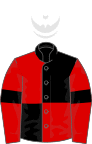 Black and Red (quartered), Red sleeves, Black armlets, White cap