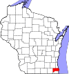 State map highlighting Racine County