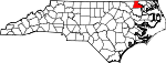 State map highlighting Hertford County