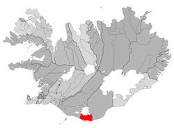 Location of the Municipality of Mýrdalshreppur