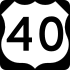 U.S. Route 40 marker