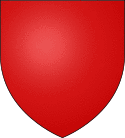 A red crest, with a brightened circular region in the upper-left area of the crest