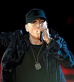 Photo of Eminem performing in 2014.