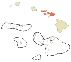 Location in Maui County and the state of Hawaii